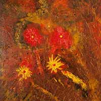 Fiori in tempesta, tela 40x120, 2011